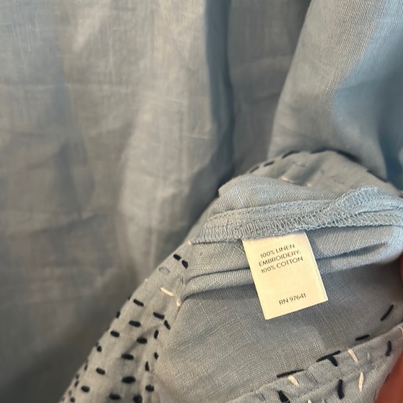 J. Jill Pure Jill Linen Women’s Sleeveless Maxi Dress Blue Size XL - Picture 6 of 9